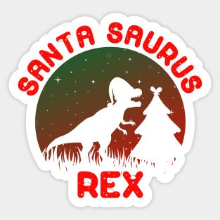 Santa Saurus Sticker